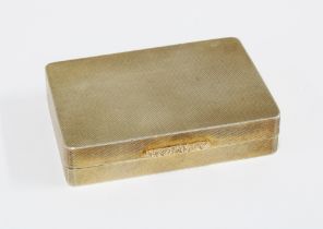 Silver gilt box, Garrards & Co, Birmingham 1959, 18 x 5cm