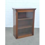 Mahogany glazed cabinet with shelved interior, 54 x 72 x 27cm.