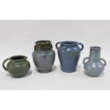 UPCHURCH POTTERY to include three vases and a jug (4) 14cm.