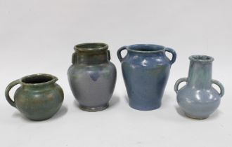 UPCHURCH POTTERY to include three vases and a jug (4) 14cm.