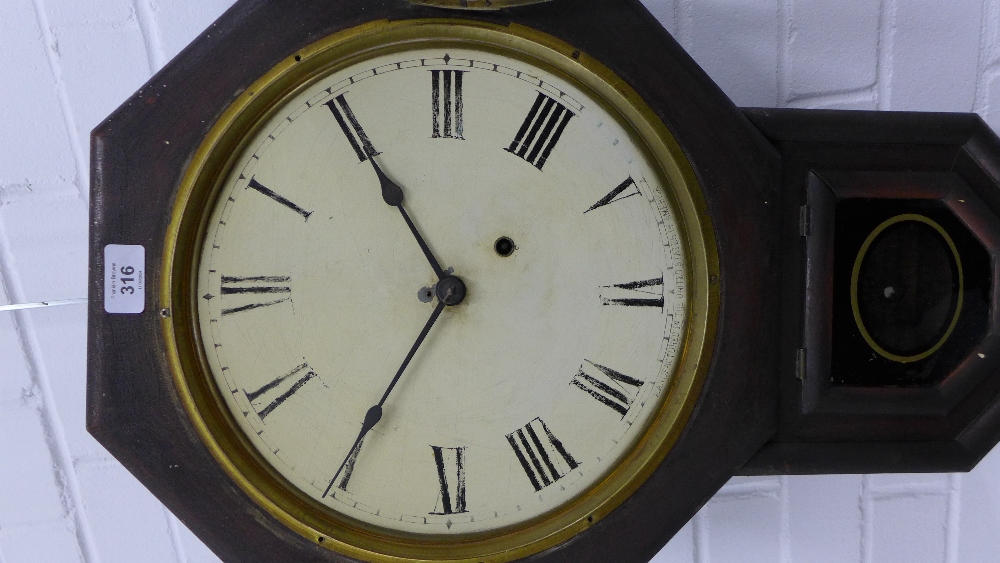 American drop dial wall clock - Image 3 of 3