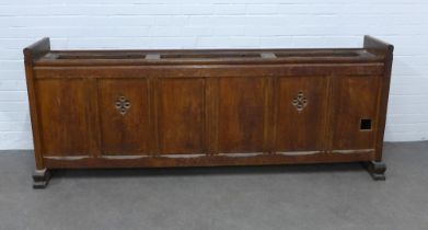 SIR ROBERT LORIMER (1864-1929), oak radiator cover, circa 1925, rectangular with six fielded panels