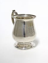 Indian white metal beaker, stamped ORR, Silver 24, 9cm high