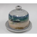 Highland stoneware cheese dome and cover, 22cm.