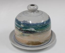 Highland stoneware cheese dome and cover, 22cm.