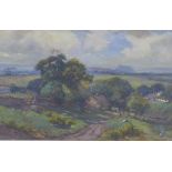 JAMES KINNEAR (Scottish 1846 - 1917) untitled landscape watercolour, signed and framed under