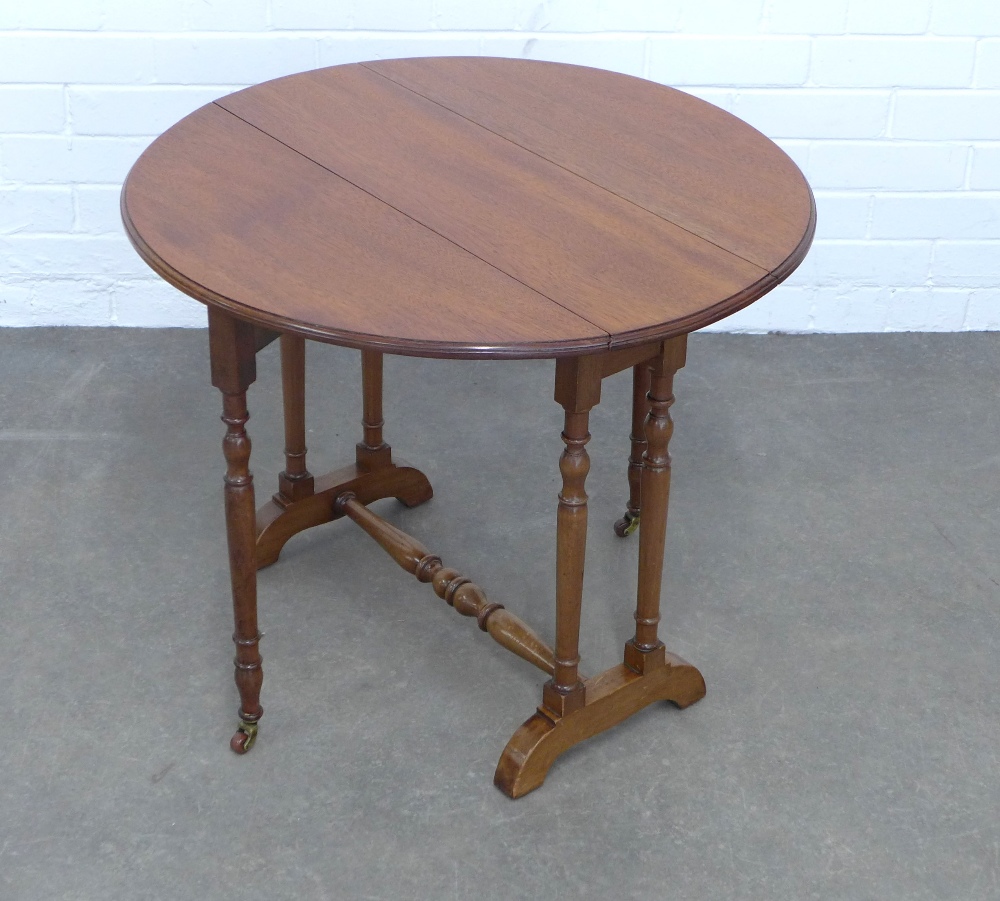 Edwardian mahogany Sutherland table, 71 x 38cm. - Image 2 of 2