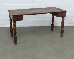 Victorian mahogany desk, 125 x 66 x 56cm.