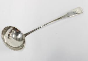 Georgian silver soup ladle, Edinburgh 1814, 34cm