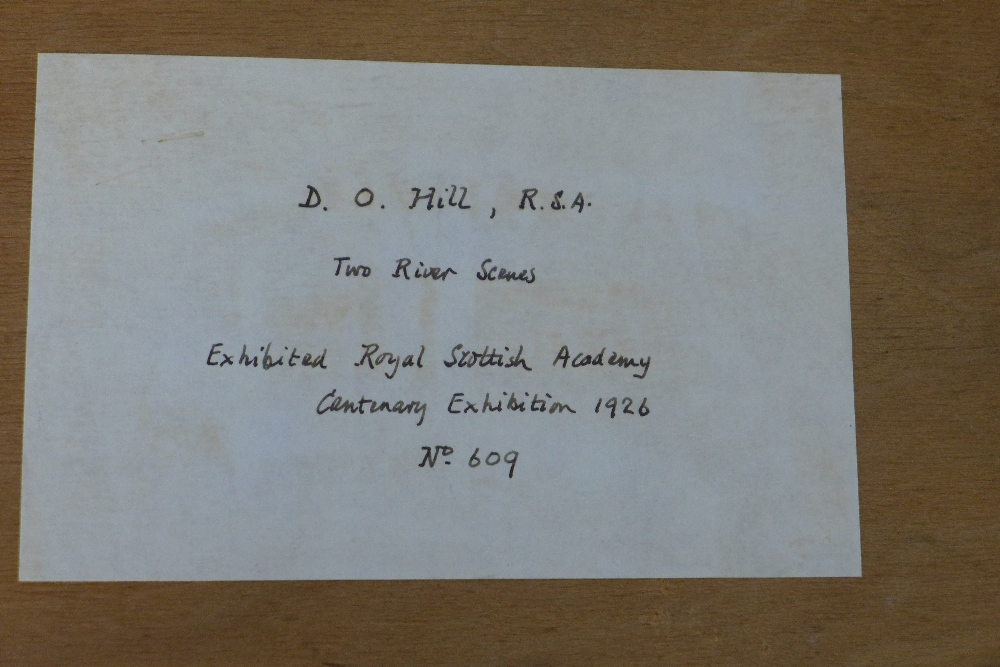 DAVID OCTAVIUS HILL, RSA (British, 1802-1870) Two untitled river scene ink and wash sketches, one - Image 3 of 3