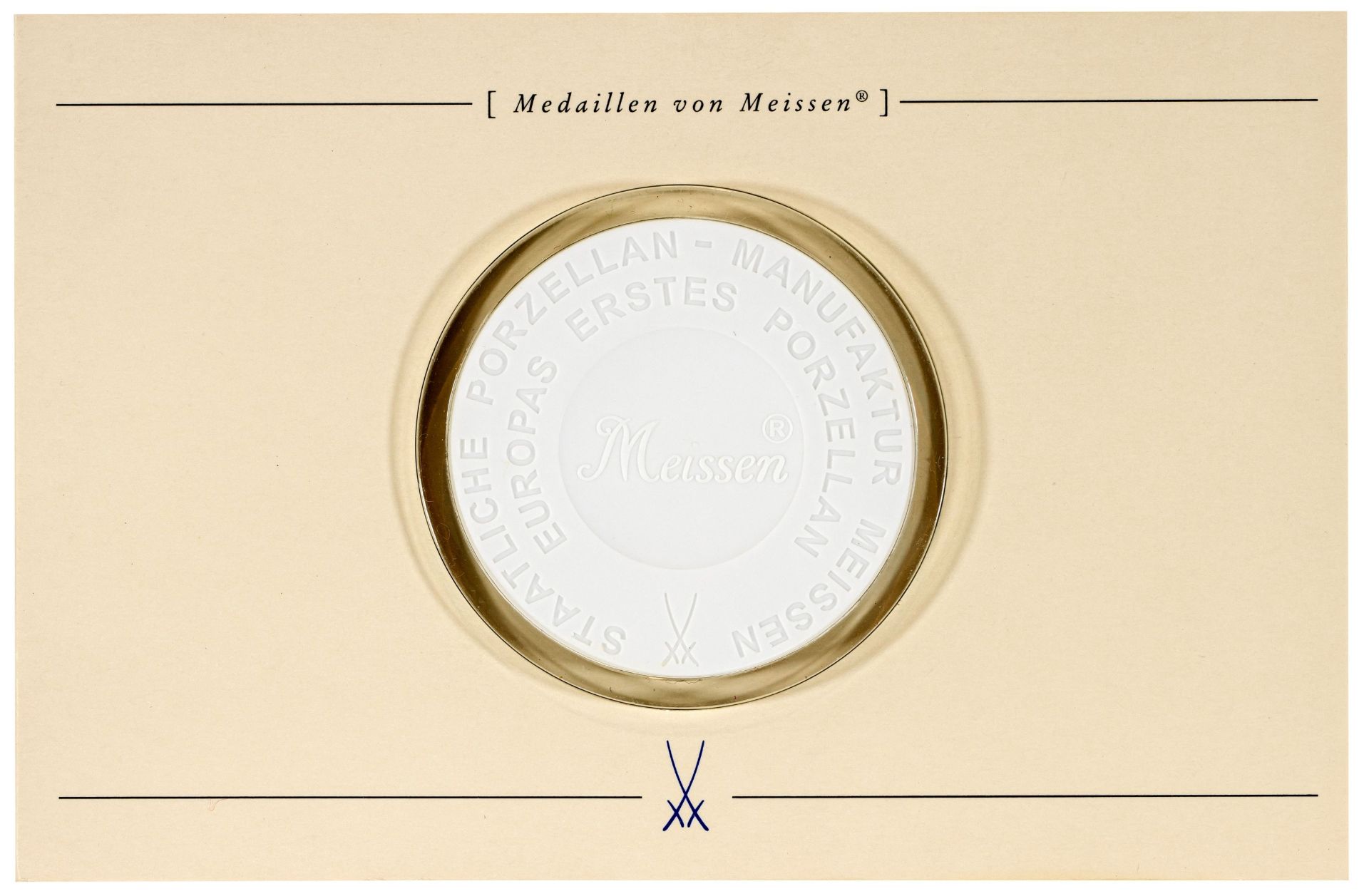 Meissen, Porzellan-Manufaktur | Konvolut von 5 Porzellan-Medaillen: - Bild 12 aus 12