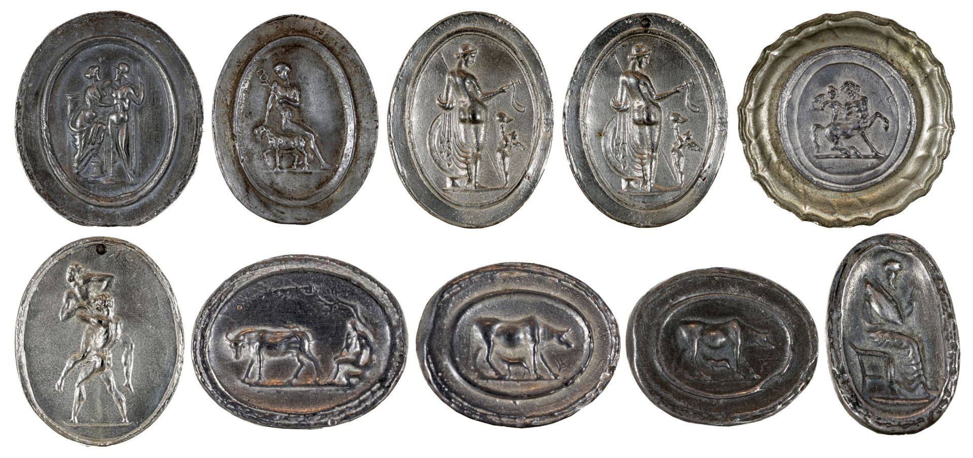 Konvolut von 10 Medaillen | Nachprägungen von römischen und griechischen Motiven