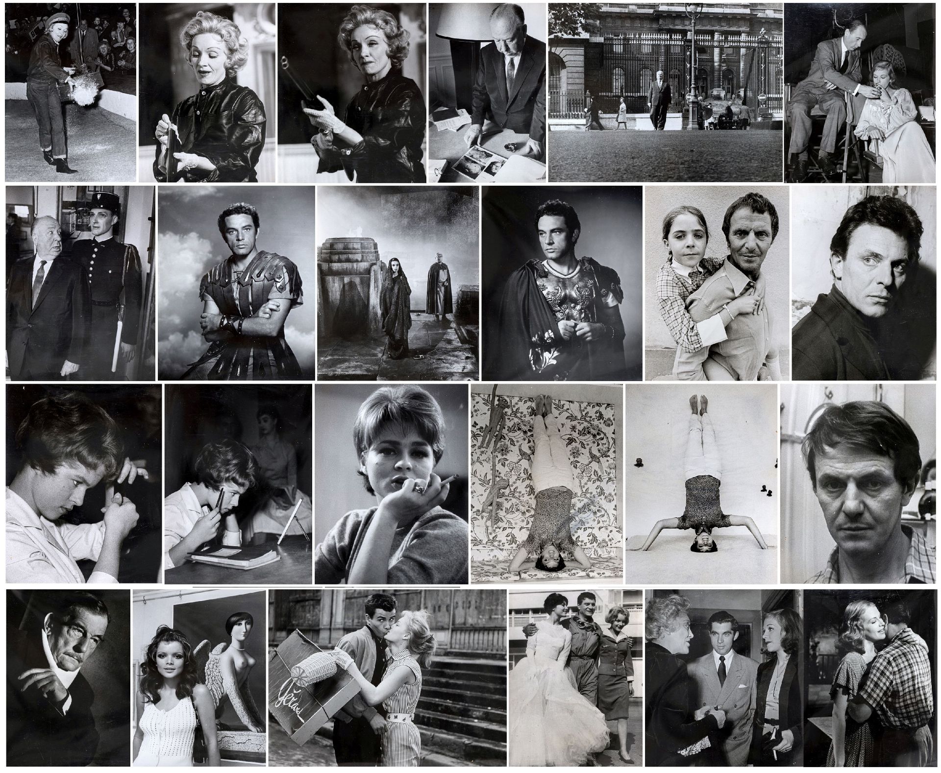 FOTOGRAFIE | 24 Pressefotos u. a. Richard Burton, Alfred Hitchcock, Marlene Dietrich etc.