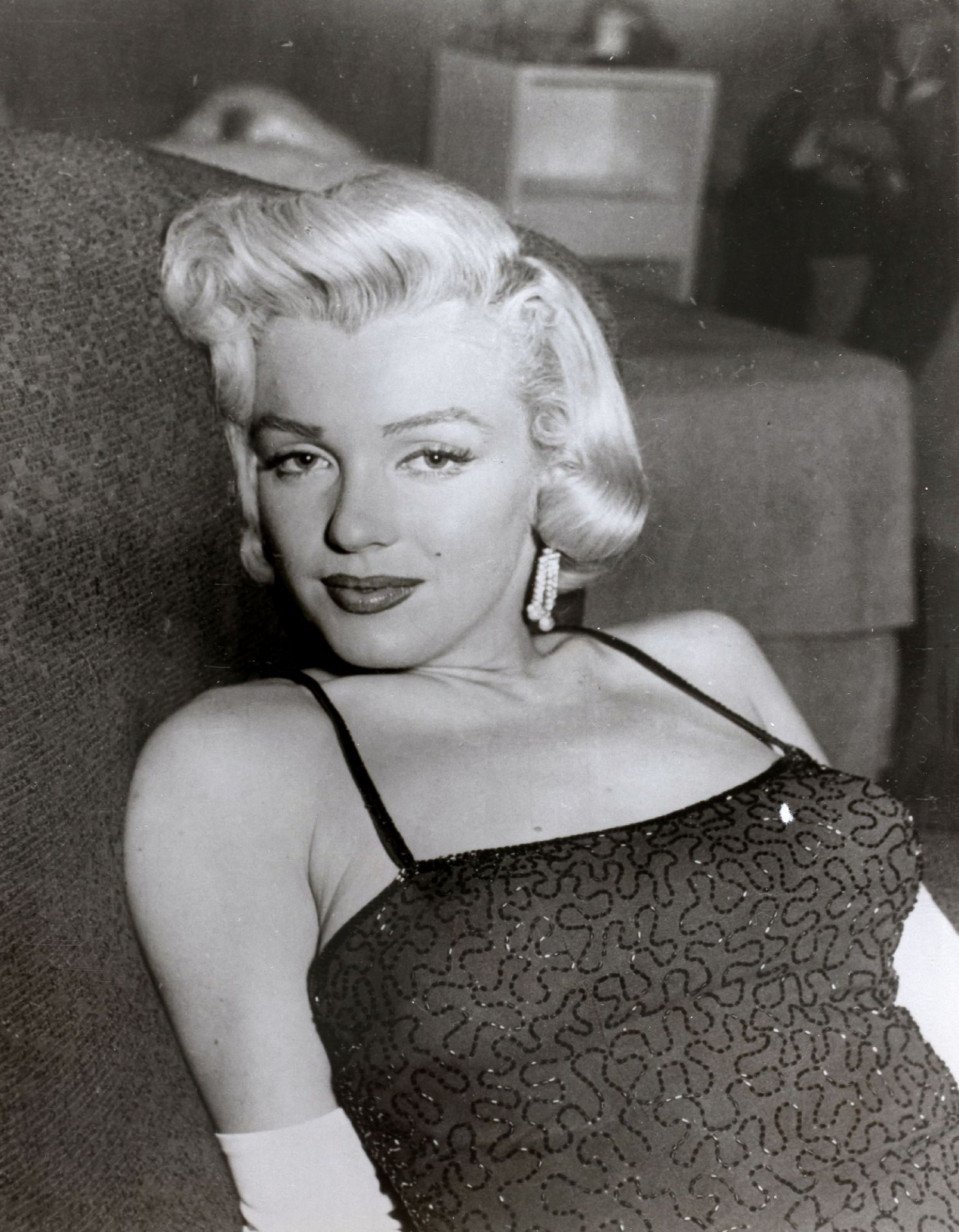 FOTOGRAFIE | 7 Pressefotos von Marilyn Monroe und 1 Notenblatt "Some Like It Hot" - Image 5 of 9