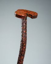 A TSUGARU LACQUER TACHI KAKE (STAND FOR A TACHI SWORD)