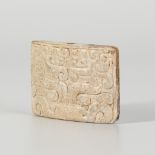 A JADE 'TAOTIE' PLAQUE, EASTERN ZHOU DYNASTY