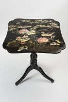 A CHINESE STYLE LACQUERED AND INLAID GAME TABLE, 19TH CENTURY