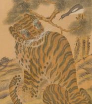 TIGER IN A LANDSCAPE,' 19TH CENTURY