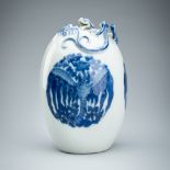 A BLUE AND WHITE 'DRAGON AND PHOENIX' PORCELAIN VASE, c. 1920s