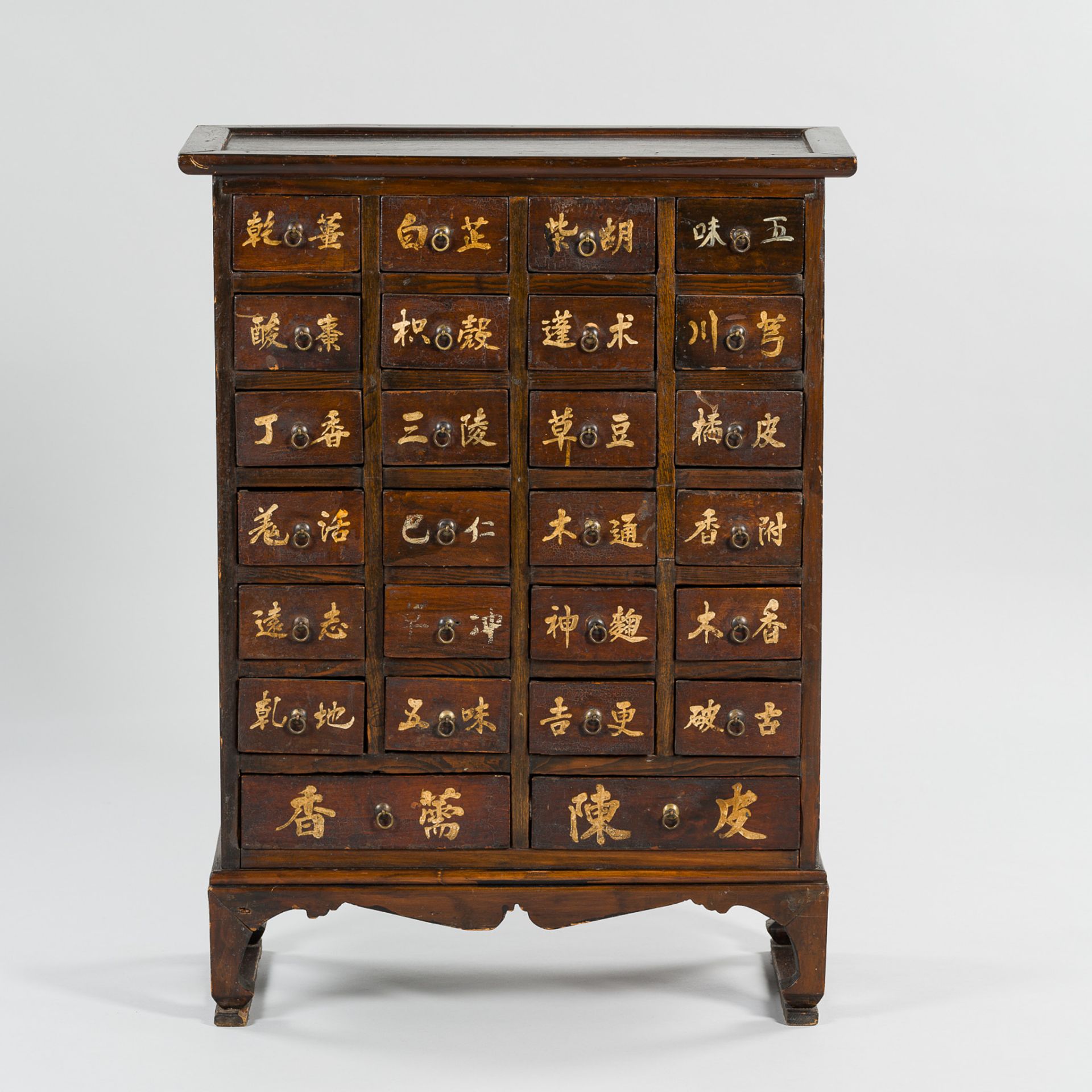 A WOOD MEDICINE CABINET, c. 1920s