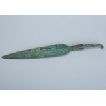 A LARGE BRONZE CYPRIOT SPEAR HEAD, C. 1900-1450 BC