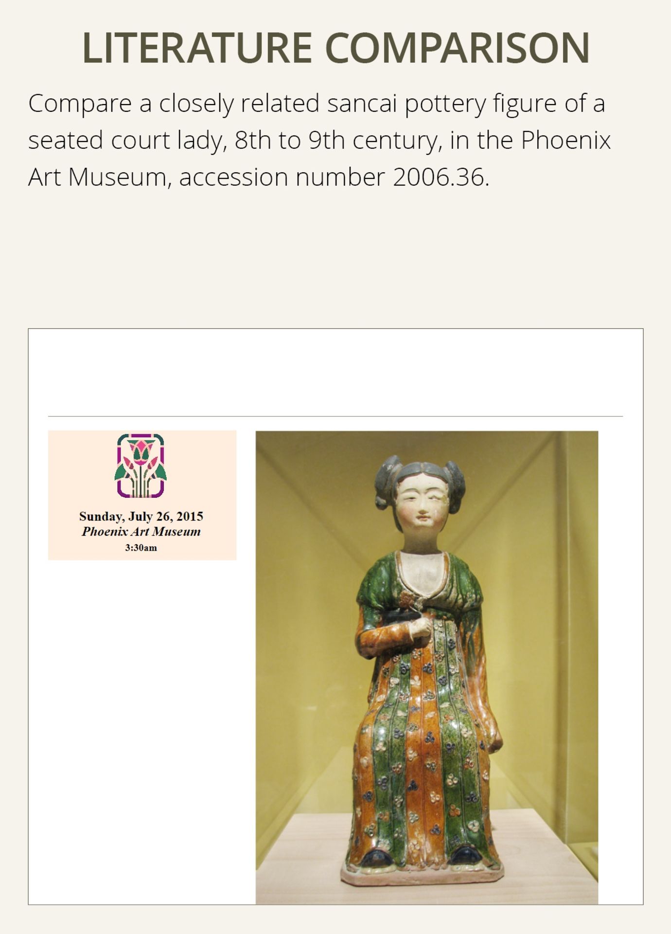 A RARE SANCAI-GLAZED POTTERY FIGURE OF A SEATED COURT LADY, TANG DYNASTY OR LATER - Bild 7 aus 15