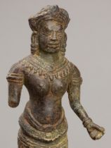 A BRONZE FIGURE OF UMA, ANGKOR PERIOD, 12TH-13TH CENTURY