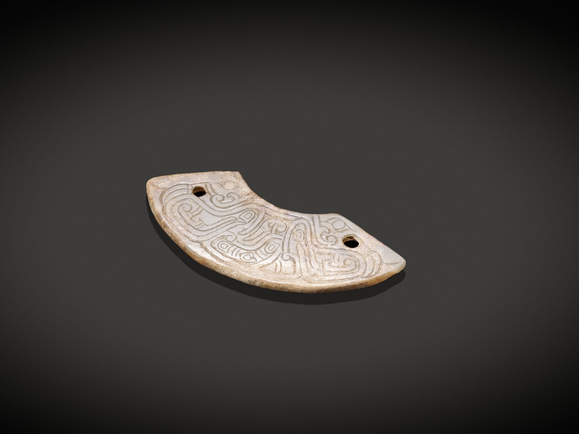 A JADE 'DRAGON' PENDANT, HUANG, WESTERN ZHOU DYNASTY - Image 14 of 17