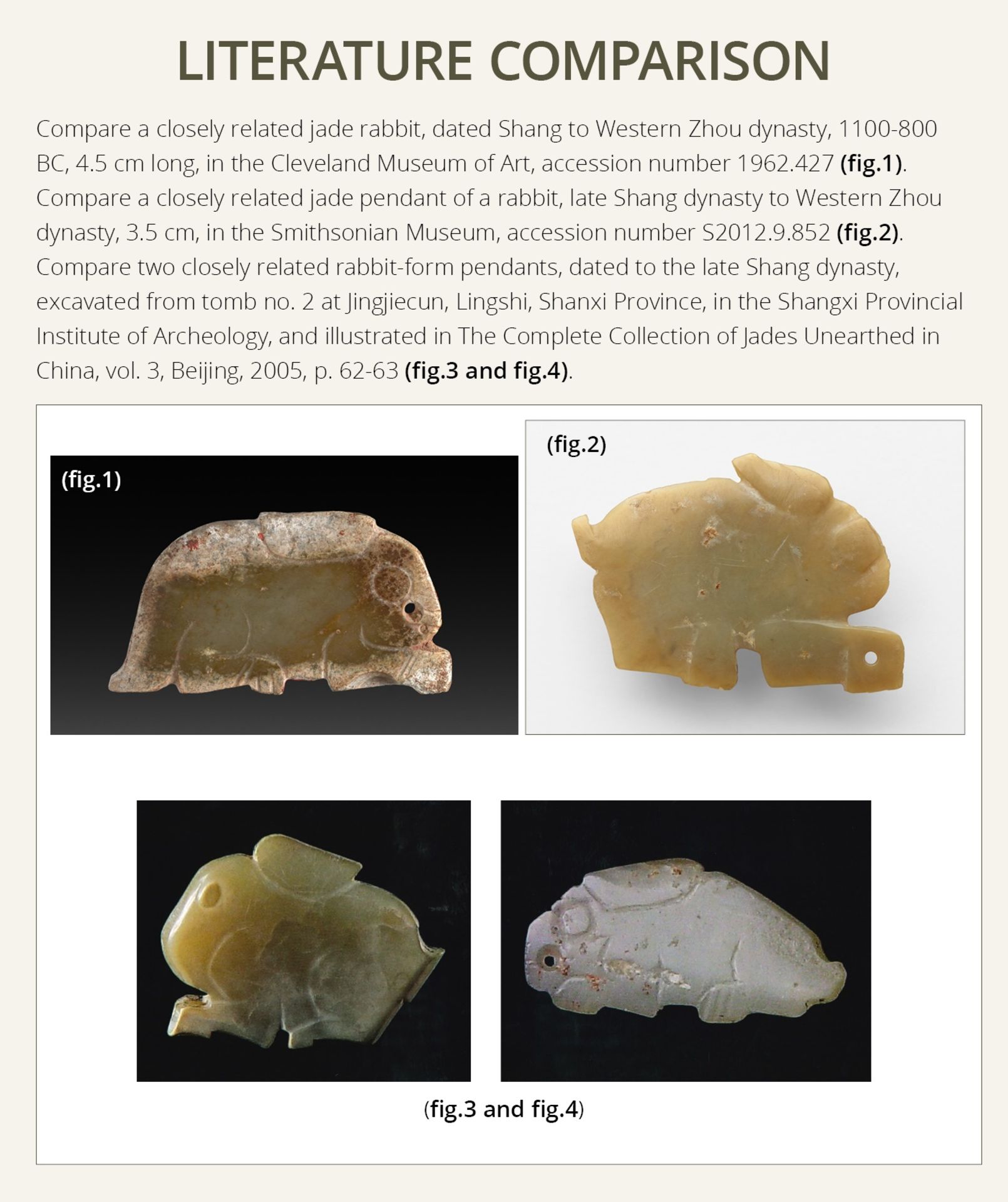 A JADE 'RABBIT' PENDANT, LATE SHANG TO EARLY WESTERN ZHOU DYNASTY - Image 4 of 14