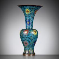 A CLOISONNE ENAMEL PHOENIX TAIL VASE, YENYEN, WANLI PERIOD