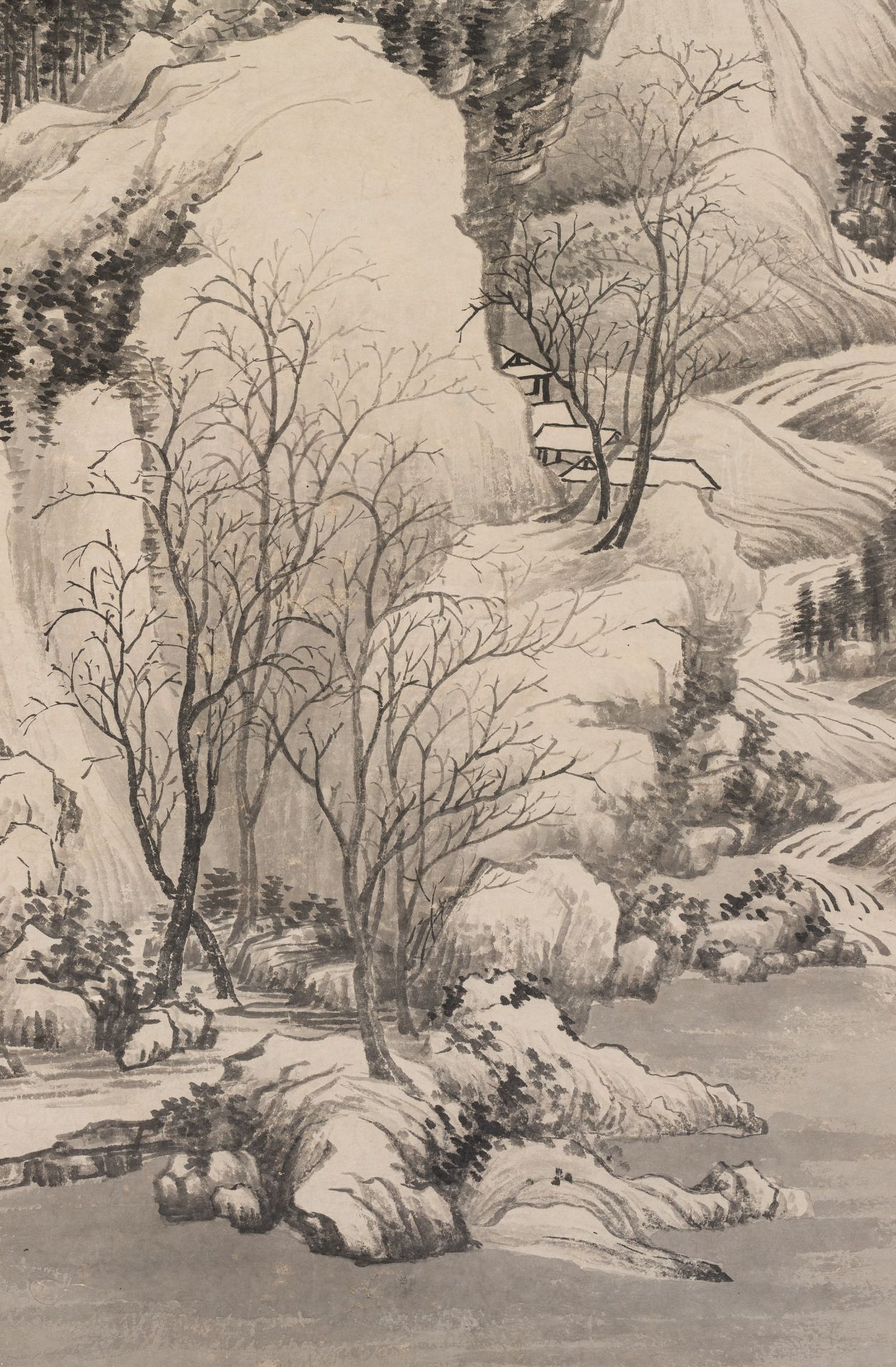 HONG WU (1743-1811): 'LANDSCAPE AFTER JURAN', DATED 1804 - Image 2 of 8