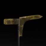 A BRONZE HALBERD BLADE, GE, EASTERN ZHOU DYNASTY