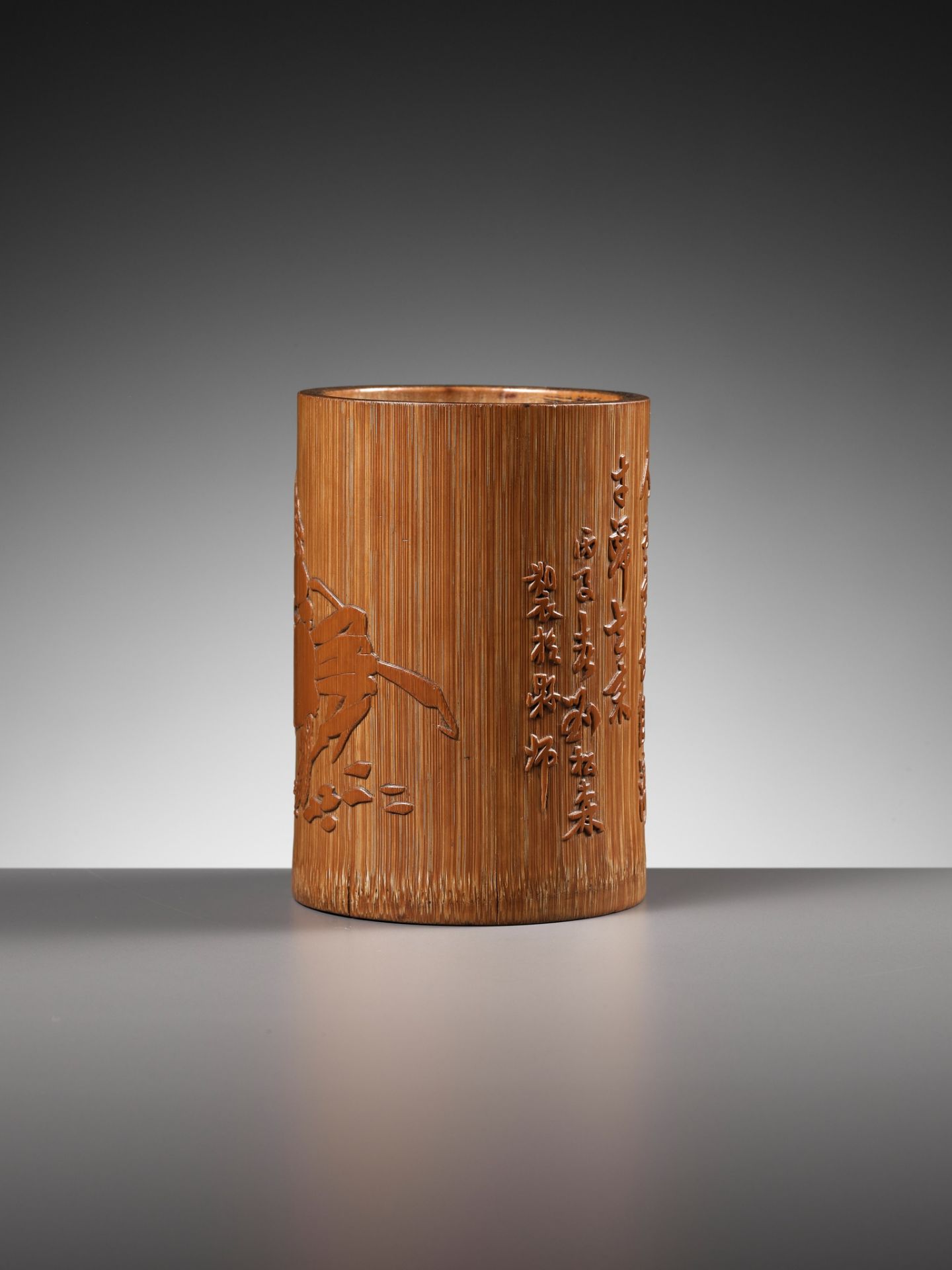 A BAMBOO 'CRAB' BRUSHPOT, BITONG, BY LIU SONGSEN, DATED 1756 - Image 9 of 14