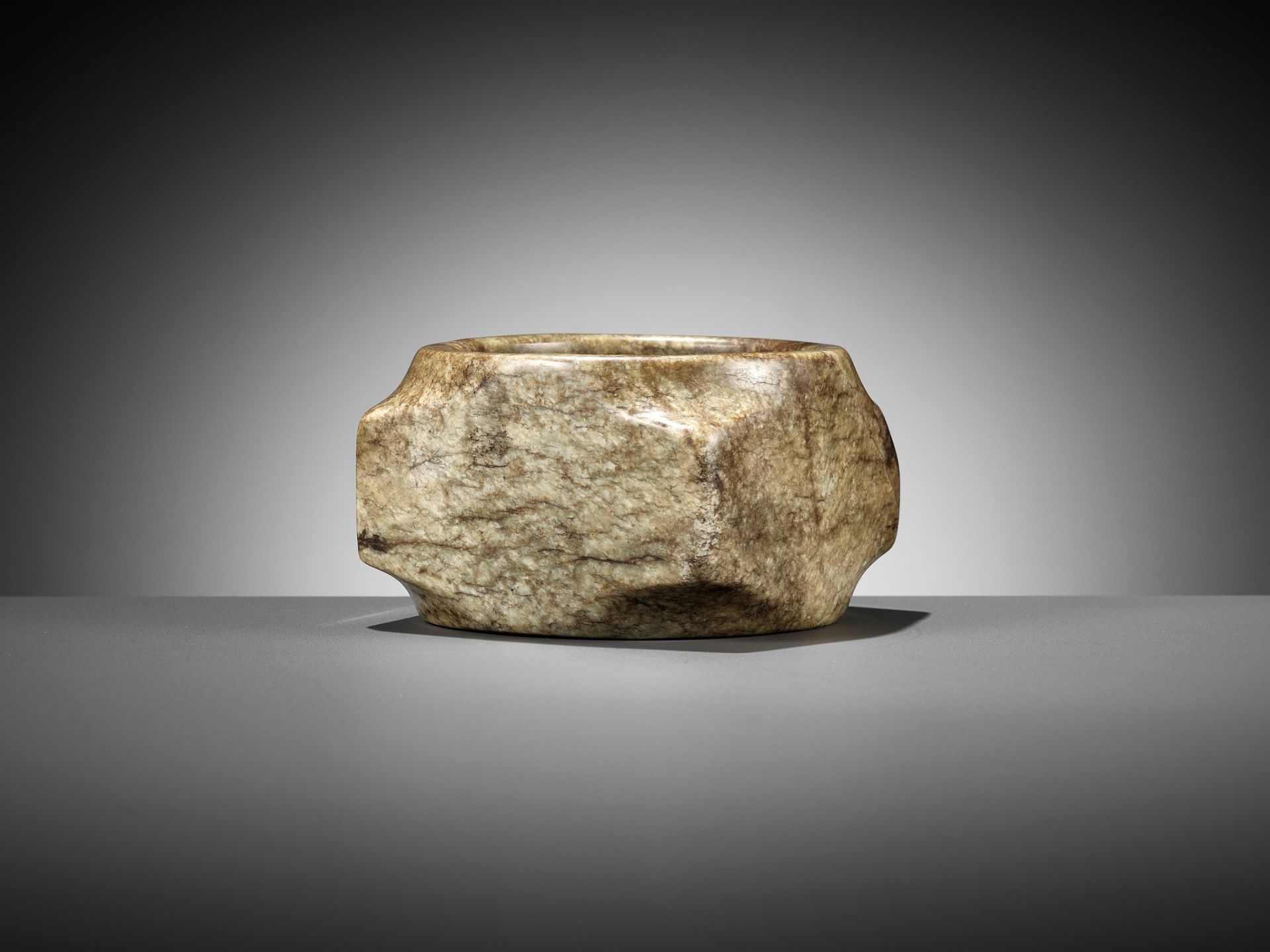 A MOTTLED JADE CONG, LATE NEOLITHIC TO SHANG DYNASTY - Image 8 of 14