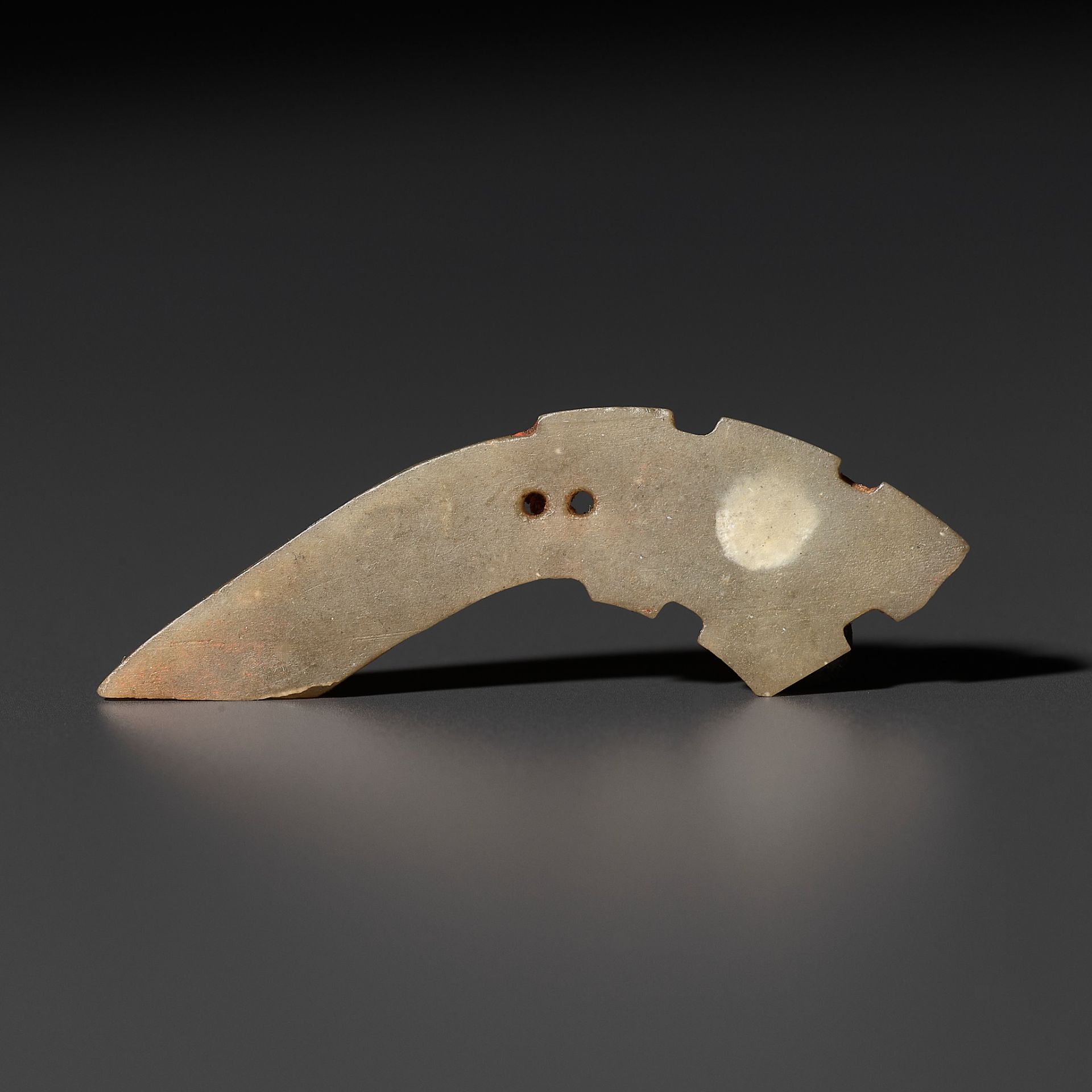 A JADE 'DRAGON' MINIATURE PENDANT, WARRING STATES PERIOD - Image 11 of 11