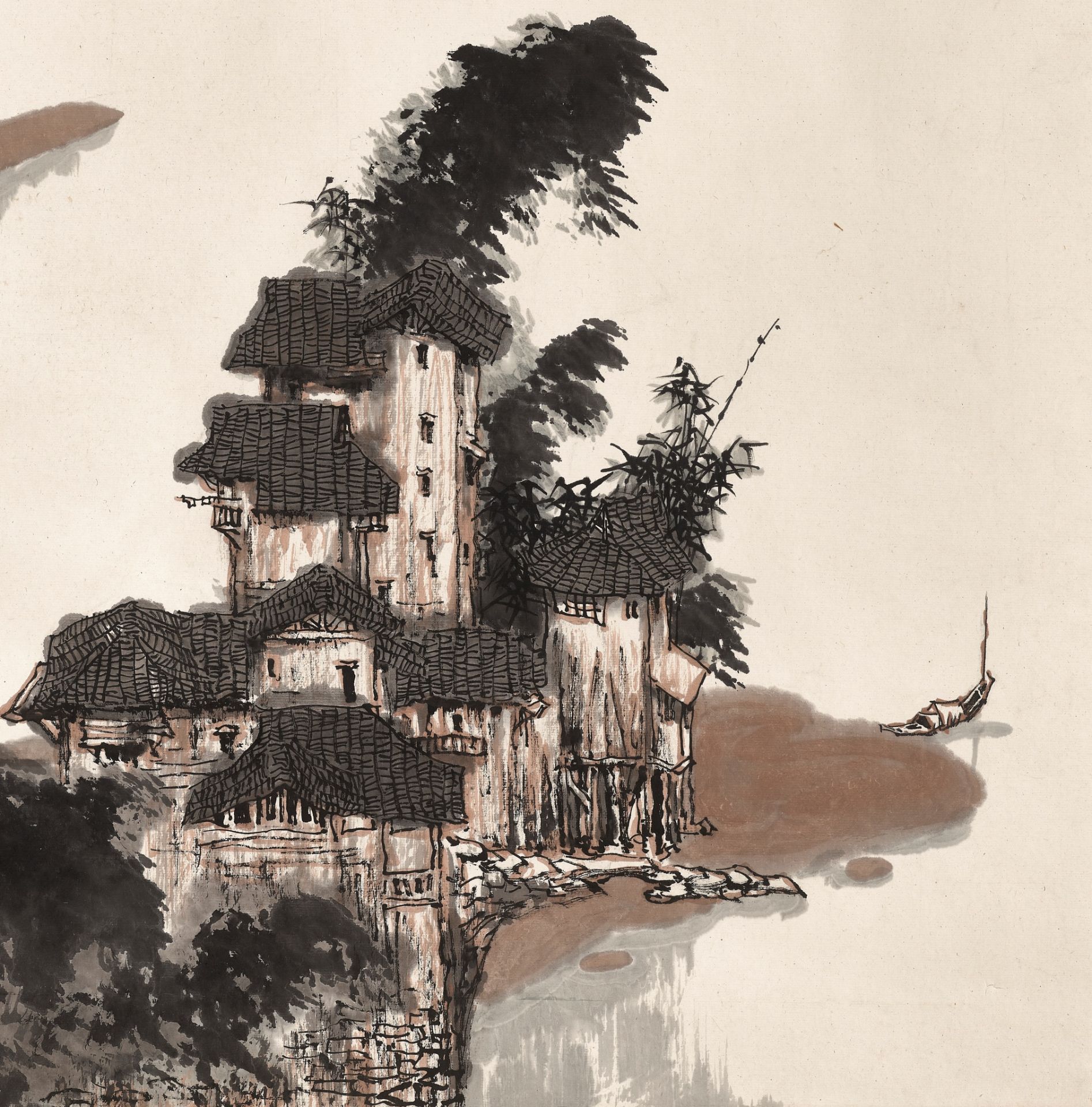 WATER AND RIVER LANDSCAPE', BY WANG WEIBAO (B. 1942), DATED 1981 - Bild 2 aus 15