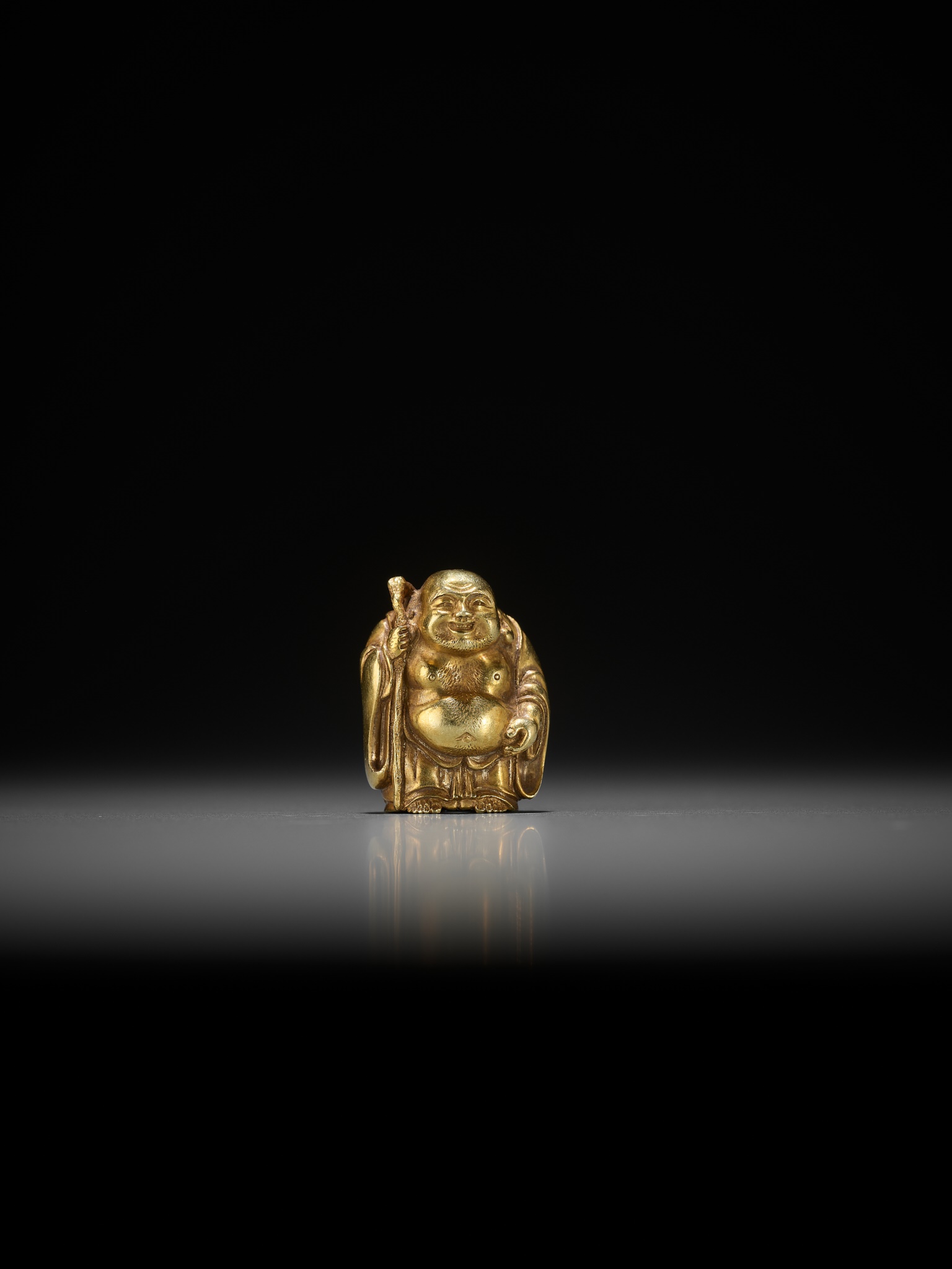 TAKACHIKA: A VERY RARE SOLID GOLD OJIME SET OF THE SEVEN LUCKY GODS (SHICHIFUKUJIN) - Image 35 of 61