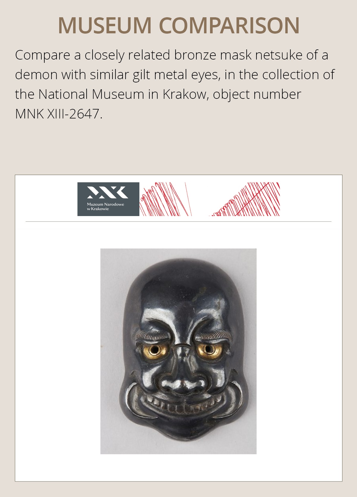 KATSURA NOBUHARU: A FINE AND RARE BRONZE MASK NETSUKE OF HANNYA - Image 3 of 9