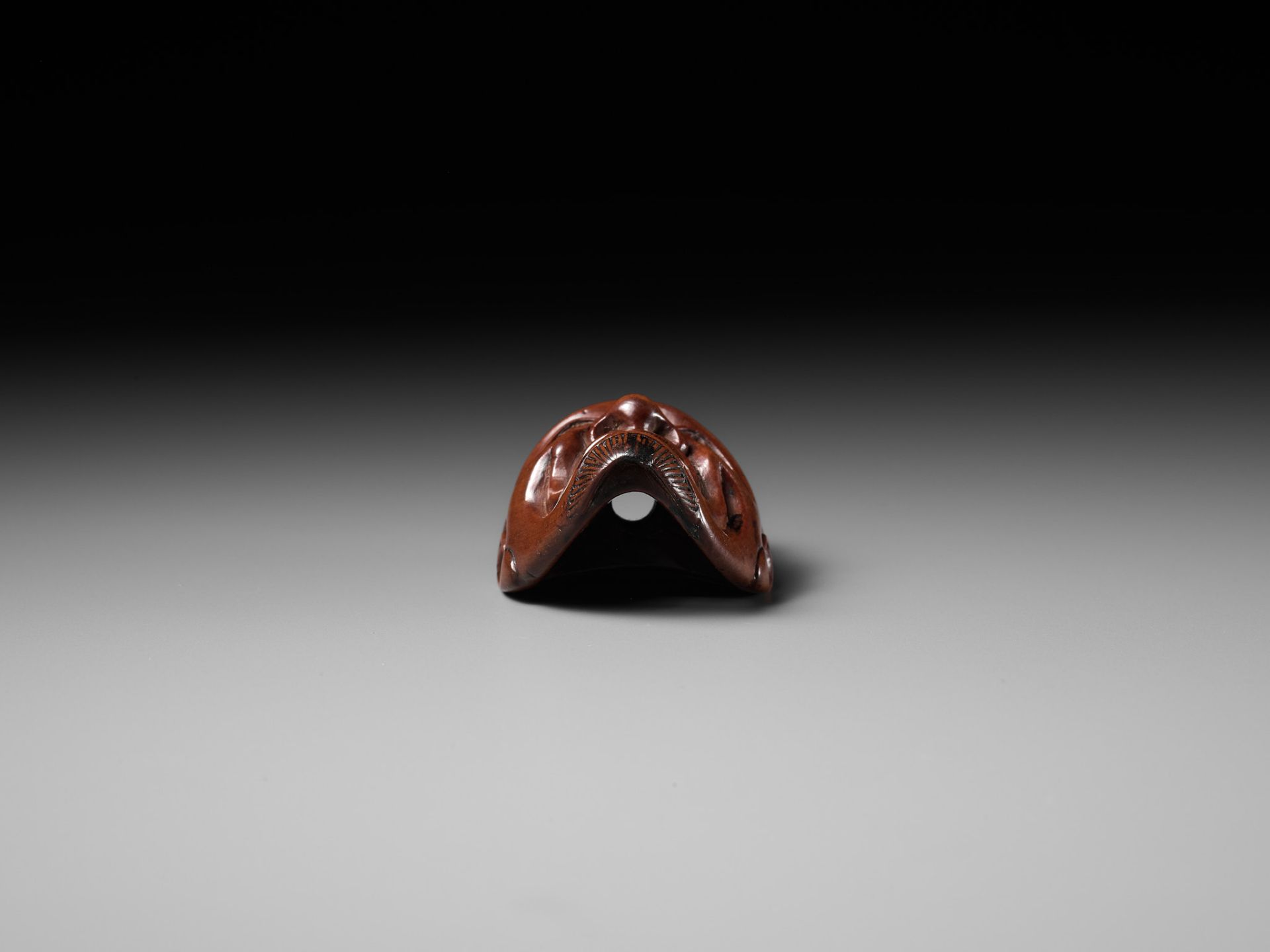 JOBUN: A RARE WOOD NETSUKE OF SANKO-JO (OLD MAN) - Bild 10 aus 10