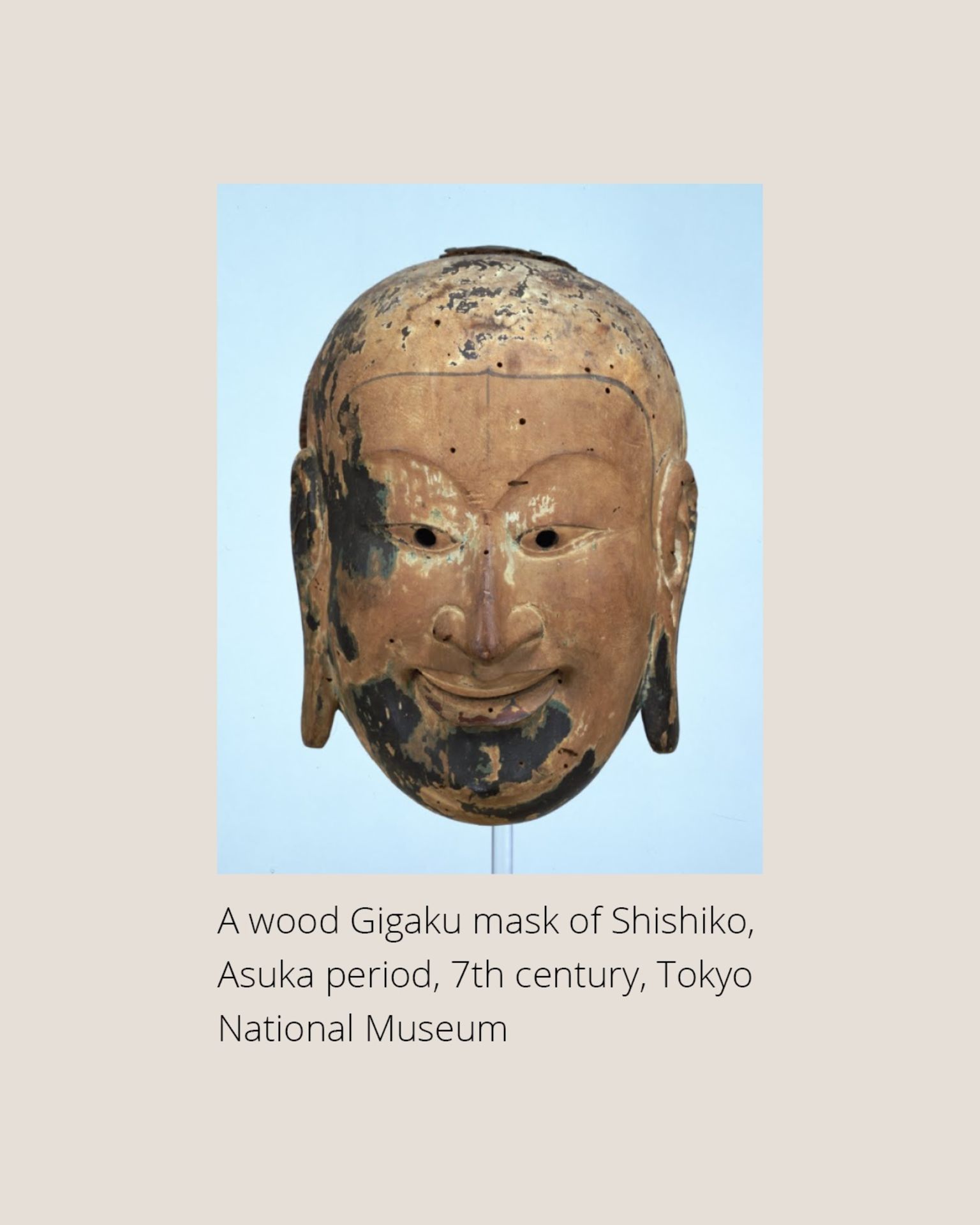 TETSURO: A LACQUERED WOOD GIGAKU MASK NETSUKE OF SHISHIKO - Bild 4 aus 14