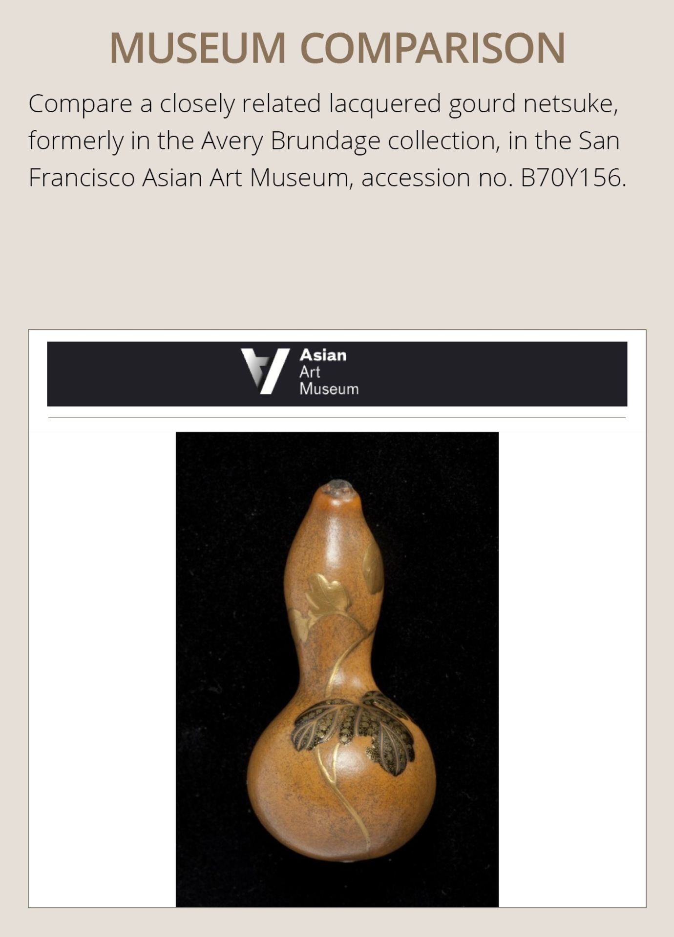 A FINE AND LARGE LACQUERED GOURD NETSUKE WITH A CHUBBY HARE AMONGST AUTUMN GRASSES - Image 6 of 11