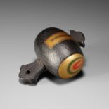 A LACQUERED WOOD NETSUKE OF DAIKOKU'S WISH-GRANTING MALLET, UCHIDE NO KOZUCHI