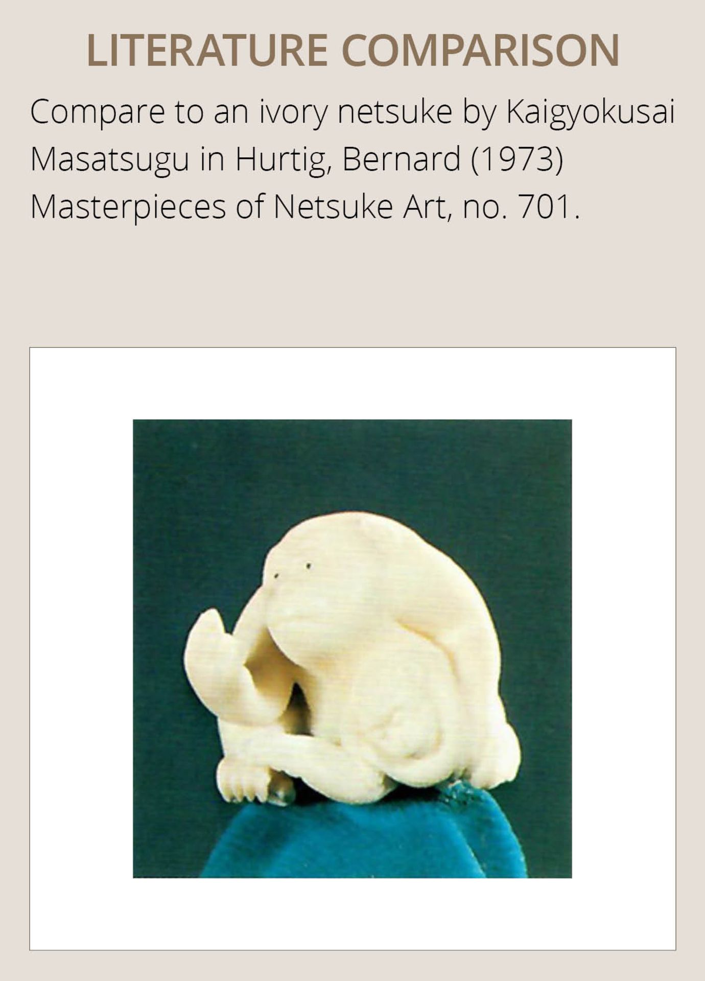 IKKOSAI: A FINE IVORY NETSUKE OF A MONKEY WITH TWO YOUNG - Bild 10 aus 17