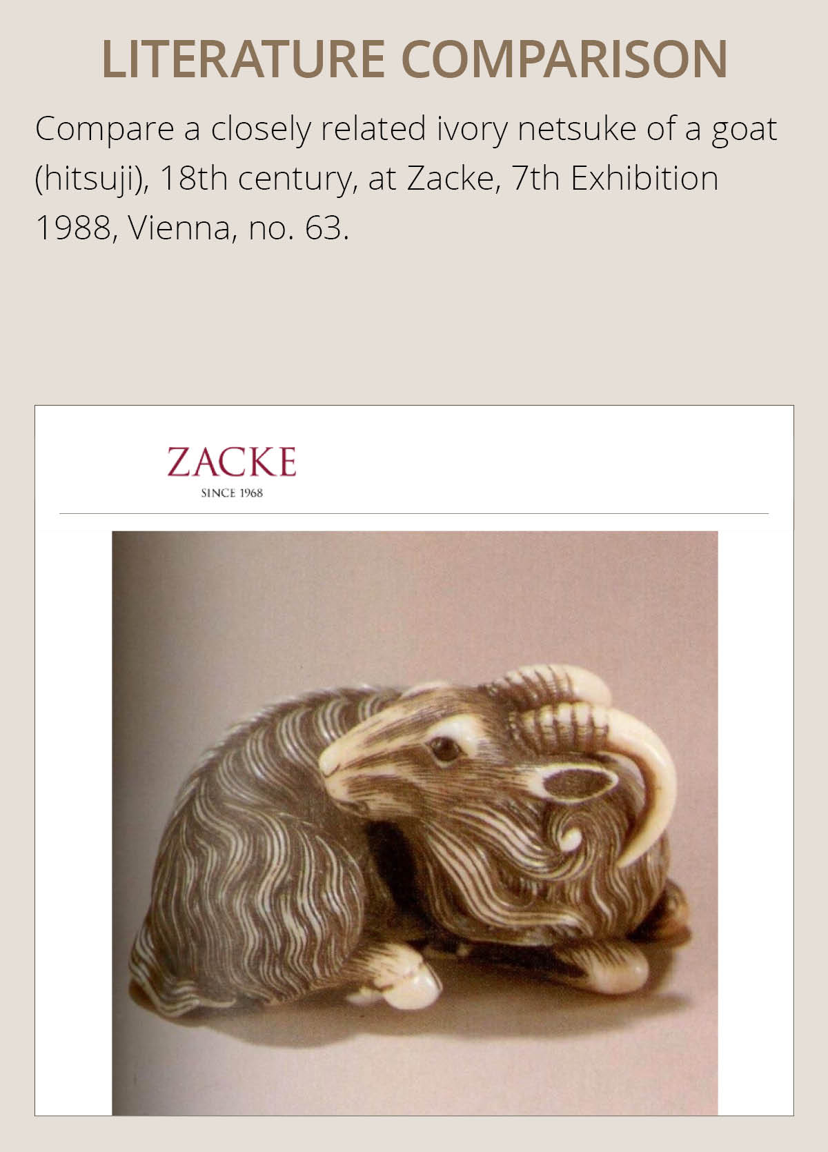 A FINE MARINE IVORY NETSUKE OF A RECLINING GOAT - Image 6 of 12