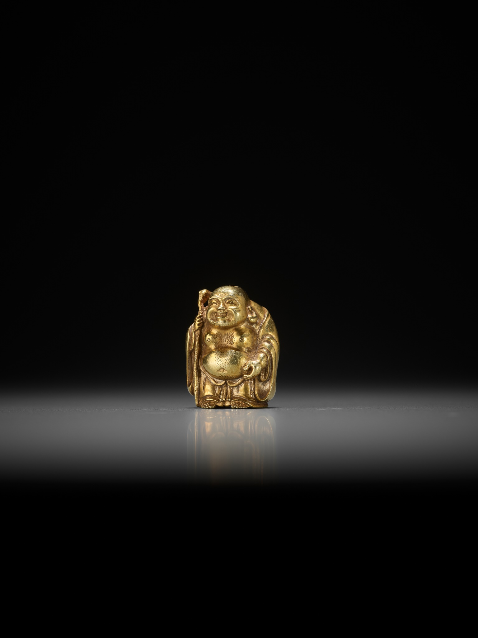 TAKACHIKA: A VERY RARE SOLID GOLD OJIME SET OF THE SEVEN LUCKY GODS (SHICHIFUKUJIN) - Image 31 of 61