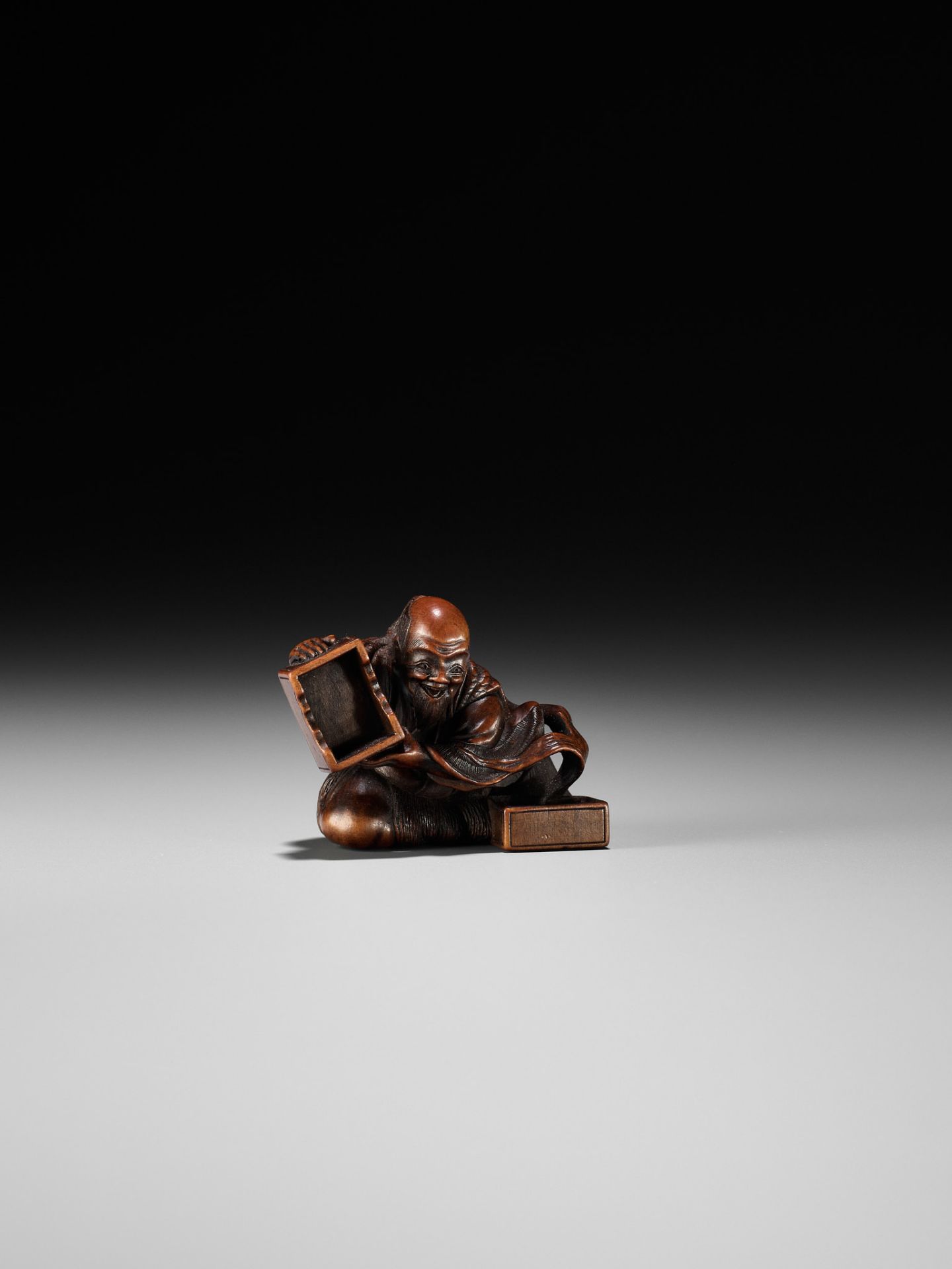 MASANAO: A RARE WOOD NETSUKE DEPICTING THE TRANSFORMATION OF URASHIMA TARO - Bild 4 aus 12