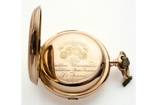 GOLDEN ARMAND LOCLE SAVONNETTE POCKET WATCH FOR THE RUSSIAN MARKET - Image 2 of 5