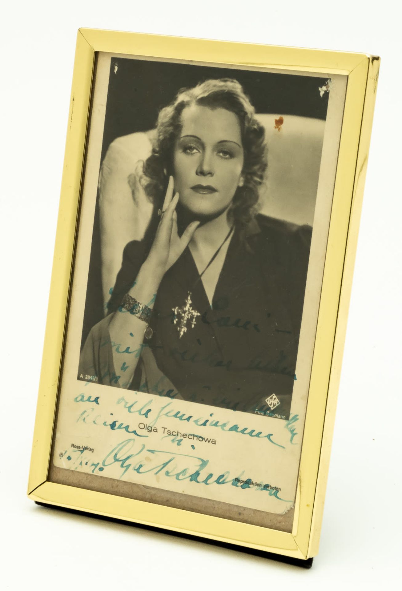 WIDMUNG UND AUTOGRAMM VON OLGA TSCHECHOWA