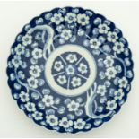 JAPANESE BLUE-WHITE PORCELAIN PLATE