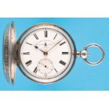 British Watch Co. Ltd, London (Baillie p. 40) circa 1843, very large silver pocket watch engraved on